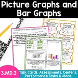 Picture Graphs Bar Graphs 3.MD.3 Task Cards Assessments Ce