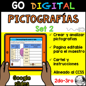 Preview of Picture Graphs for Google Classroom in Spanish- Distance learning- Math