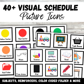 Picture Icon Schedule Cards by Mslovejoyteaches | TPT