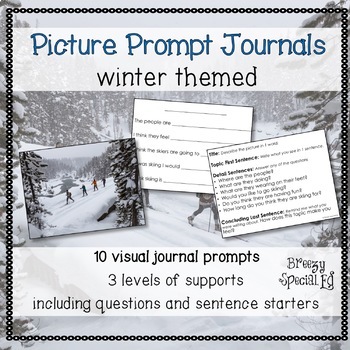 Preview of Picture Journal Prompts WINTER {Leveled Writing} Great for Special Ed