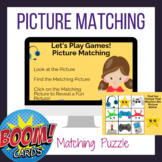 Picture Matching Boom Cards- Reveal Puzzle for Distance Learning