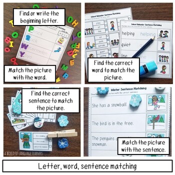 Picture Matching Bundle by A World of Language Learners | TpT