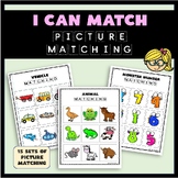 Picture Matching Printables for SPED, TK, & K. Motor skill