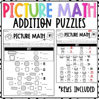 Preview of Picture Math Riddles Early Finishers