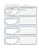 Picture Model Vocabulary Worksheet (Wide Ruled)
