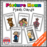 Picture Noun Flash Cards Dolch and Fry Print and Digital