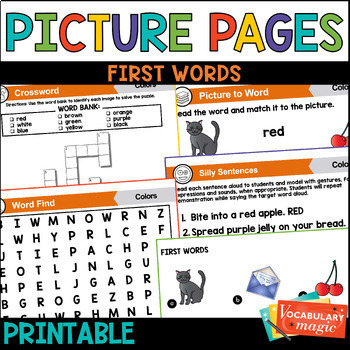 Preview of Picture Pages - First Words