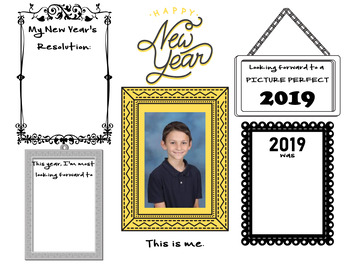 Preview of Picture Perfect New Year! -- Student Poster, EDITABLE