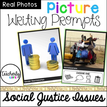 Preview of Picture Photo Writing Prompts - Social Justice Issues