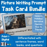 Picture Writing Prompts Task Card Bundle Print and Digital