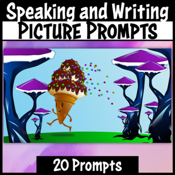 Preview of Picture Prompts for Speaking and Writing | See Think Wonder | February Themed