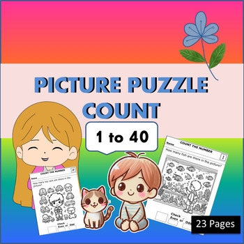 Preview of Picture Puzzle Count, No Prep.