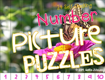 Preview of Picture Puzzles:Math Center {Number Edition} Vol. 1, 24 Self-Checking Puzzles