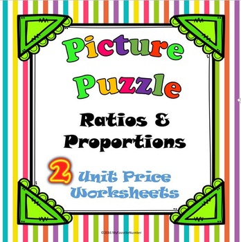 Preview of Picture Puzzles Unit Price 2 Worksheets...Puzzles + Art + Numbers = AWESOME!