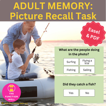 Preview of Picture Recall - Adult Memory Activity - Speech Therapy - Cognitive Therapy