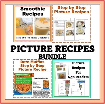 Preview of Picture Recipes Bundle Set- 4 Recipe Books with Step by Step Photos