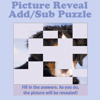 Preview of Picture Reveal Add/Sub Math Puzzle