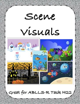 Preview of Picture Scene Visual Cards [Great for ABLLS-R Task H22 Stimuli]