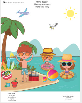 Preview of Picture Scenes for Building Vocabulary # 2 At The Beach