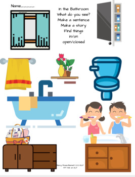 Preview of Picture Scenes for Building Vocabulary  # 7 In the Bathroom