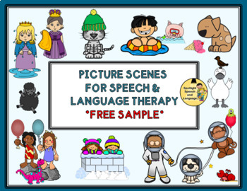 Preview of Picture Scenes for Speech & Language Therapy - FREE SAMPLE