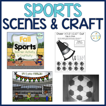 Preview of Picture Scenes for Speech Therapy + Craft | Sports Theme