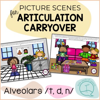 Preview of Alveolars T D N - Picture Scenes for Targeting Speech Sounds in Conversations