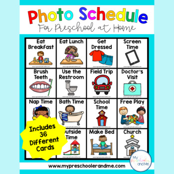 Picture Schedule Cards for Preschool | TpT