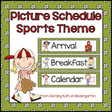 Picture Schedule Cards for Sports Classroom Decor