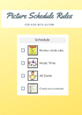 Picture Schedule Rules -one page staff/parent training