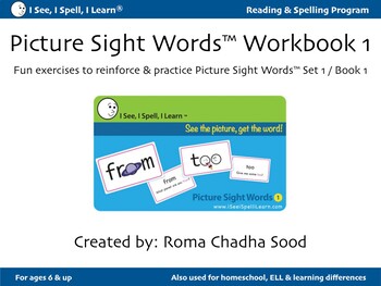 Preview of Picture Sight Words™ eWorkbook 1 - by I See, I Spell, I Learn®