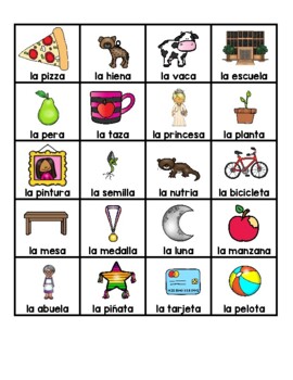 Picture Sort: Masculine/Feminine Words/Objects in Spanish by Spanish Profe