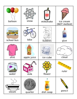 Preview of Picture Sort for Science Unit on Matter