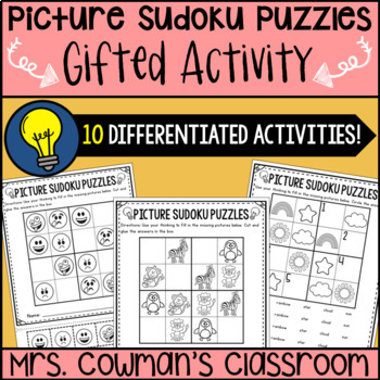 Preview of Picture Sudoku Puzzles - Gifted Activity or Extension