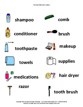 Household Objects Picture Labels - Stickwix Labels - Healthcare and Home  Labeling - Autism ADHD Alzheimers