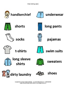 Household Picture Labels for Children and Adults w IDD/Autism | Visual ...
