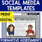 Social Media Templates Formative Assessments - Instagram -