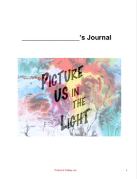 Preview of Picture Us in the Light by Kelly Gilbert: Dual Entry Reading Response Journal