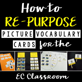 Preview of Picture Vocabulary Cards for Special Education - Free Editable Templates!