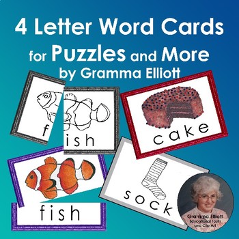 Picture Word Puzzles Sampler for 4 letter words
