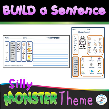 Preview of Sentence Building with Pictures MONSTERS