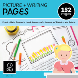 Picture Writing Pages - Lined, Dashed, Loose-Leaf, Journal