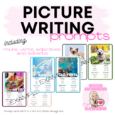 SENTENCE Writing Picture Prompts with nouns, verbs, adject