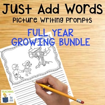 Preview of Picture Writing Prompts Bundle | NO PREP Writing Activities | Journal or Centers