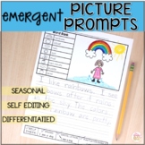 Picture Writing Prompts - DIFFERENTIATED Prompts with Self Editing