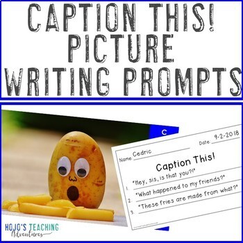 Picture Writing Prompts Distance Learning in Google Slides BUNDLE by HoJo