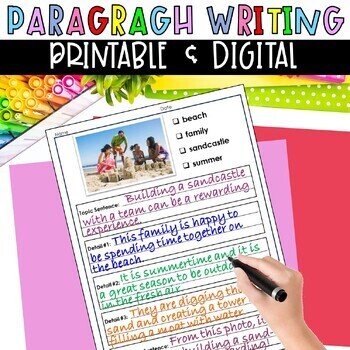 Preview of How to Write a Paragraph - Guided Writing Paragraph of the Week - Digital