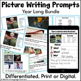 Year Long Picture Writing Prompts Task Card Bundle Print a