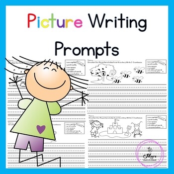 Picture Writing Prompts, with Checklist, Writing Sheet by More than a ...