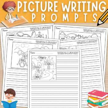 Picture Writing Prompts with Labels | Kindergarten Picture Writing Prompts